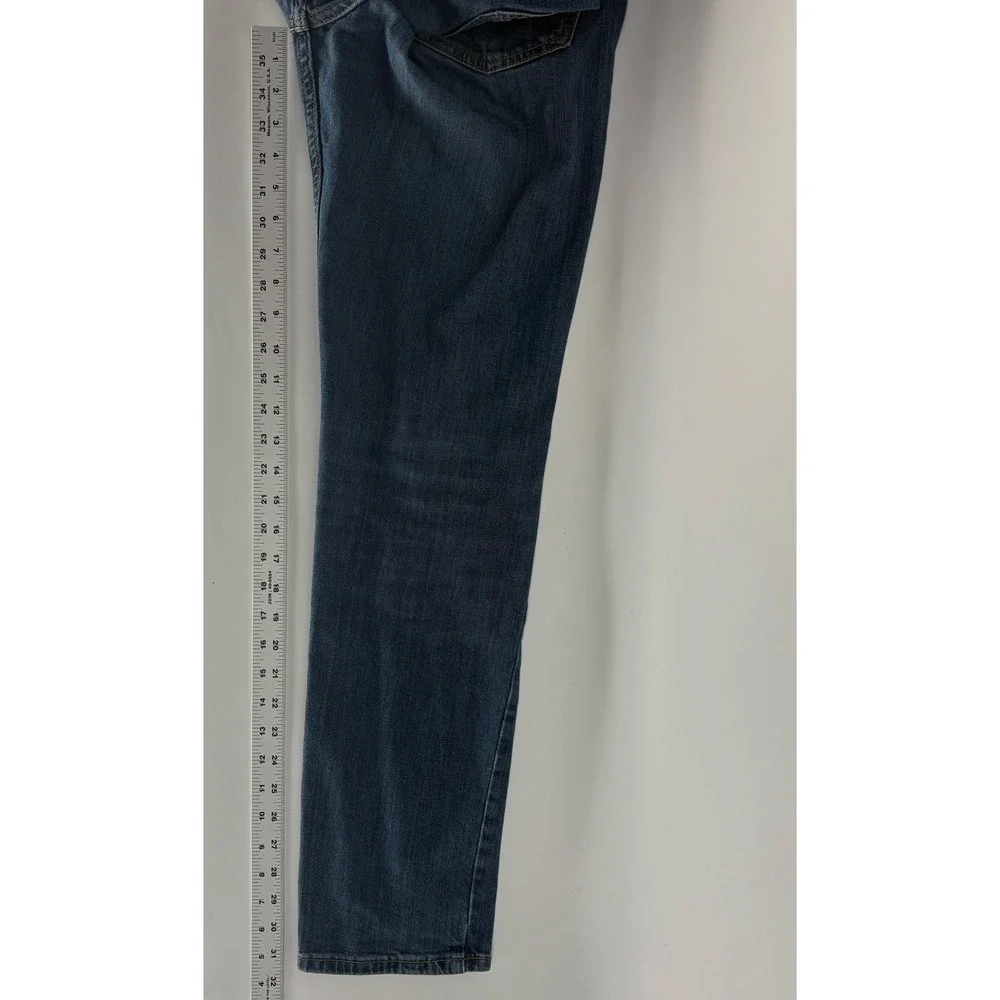 Levis Jeans Blue 511 Slim Straight Distressed Denim Stretch Men 31X32 (31X31.5)